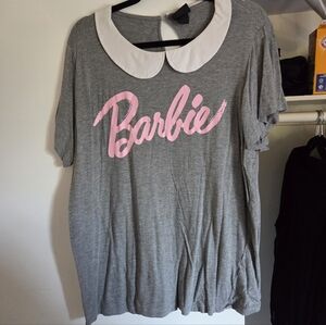 Cute Barbie shirt W/Peter Pan Collar